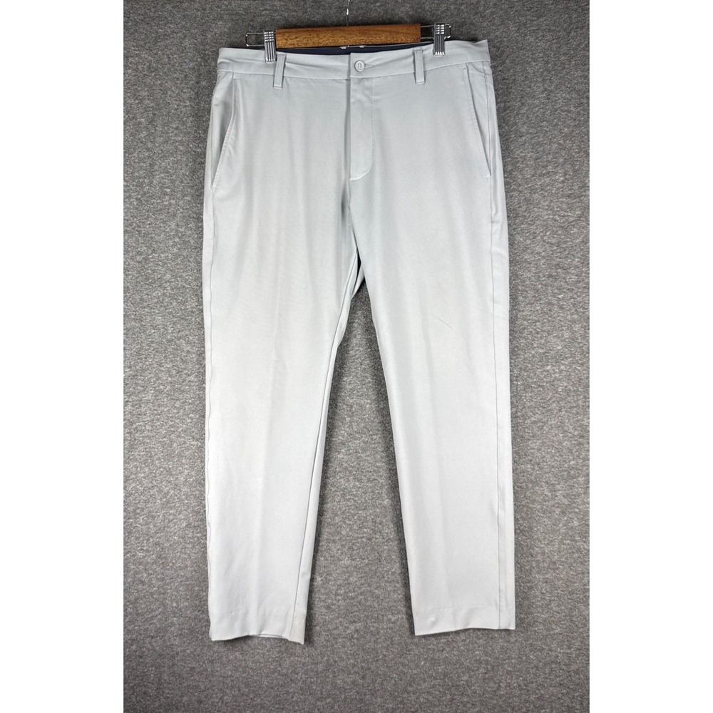 FootJoy Tour Fit Golf Pants Men 33 Light Gray Stretch Performance Slim Fit 24491